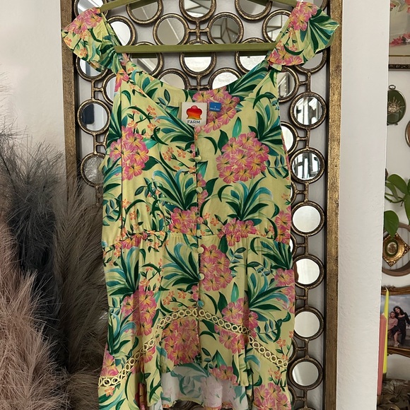 Farm Rio Ruffled Floral Top Tank size Small - Picture 5 of 9